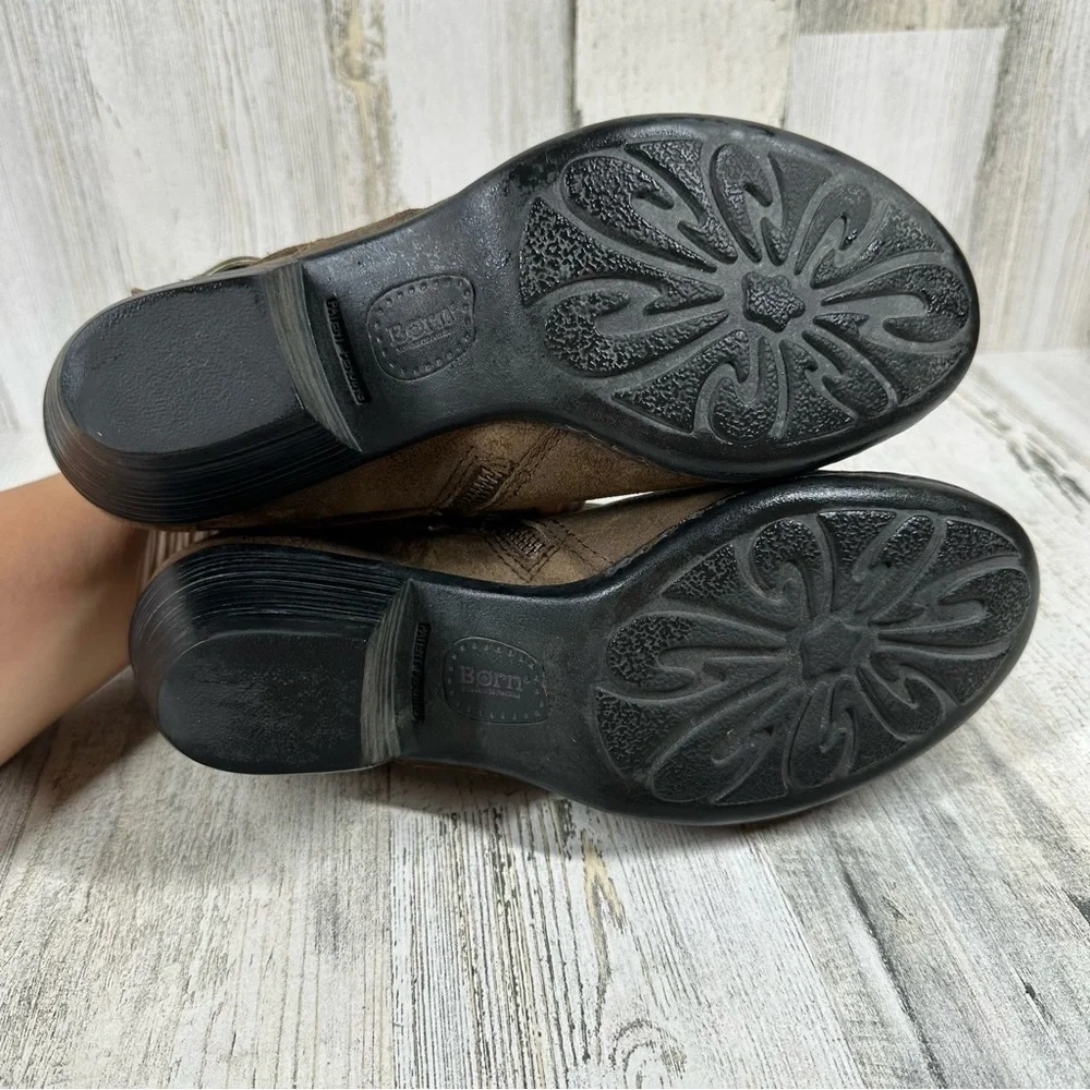 Born‎ Zowy Tobacco Brown Harness Ankle Booties #800